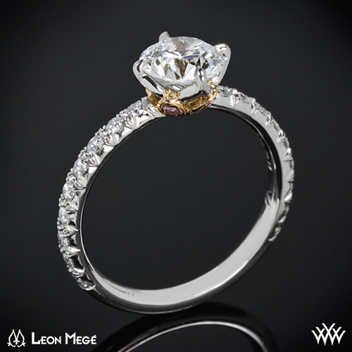 "Lotus" Diamond Engagement Ring by Leon Mege
